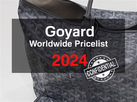 goyard price list|goyard artois pm price 2024.